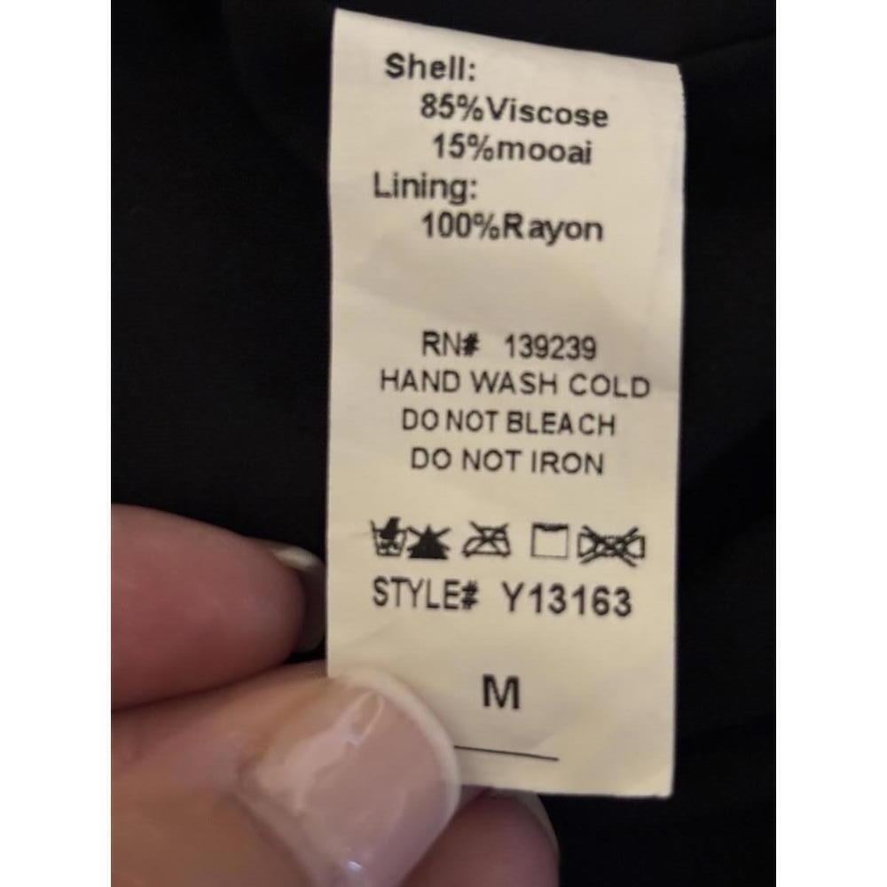 NWT DO+BE Black Cold Shoulder with Long Sleeves Dress or Tunic - Size M - Picture 5 of 5